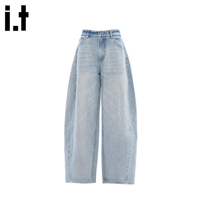 It:Chocoolate 2026 Spring/Summer Loose-Fitting Jeans with Twisted Side Seams, Balloon Style, Sickle and Scimitar Denim It:Chocoolate 2026 Spring/Summer Loose-Fitting Jeans with Twisted Side Seams, Balloon Style, Sickle and Scimitar Denim