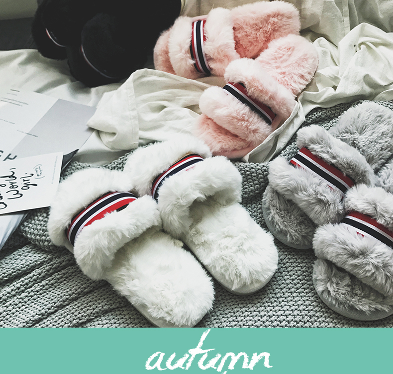 2018 mùa đông mới dép nữ trong nhà dép sang trọng trong nhà ấm áp chống trượt sàn cotton thời trang sinh viên giày sandal nữ đế cao