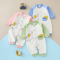 Baby conjoined clothing thin out to serve baby newborn male palate clothes bag fart summer girl spring autumns long sleeves