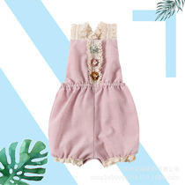 Baby Conjoined Clothing Thin out to serve baby Newborn Male Ha Clothes Bag Fart Summer Girl Pink Tandem Dress