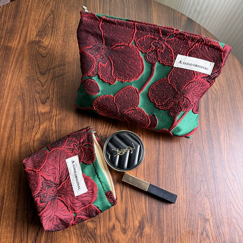 Ретро трехмерная ткань, портативная косметичка, сумка-органайзер для ухода за кожей, бумажник, гигиеническая прокладка, вкладыш