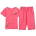 Đồ ngủ nữ Hong Kong Kang Yi nữ mùa hè mới cotton ngắn tay năm quần hoạt hình cotton phục vụ nhà phù hợp với phụ nữ - Bộ Pajama