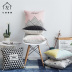Thiết kế ban đầu Hình học Bắc Âu in đơn giản gối bông Sofa đệm giường phòng khách văn phòng eo xe - Trở lại đệm / Bolsters gối vuông tựa lưng Trở lại đệm / Bolsters
