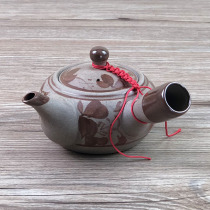  Coarse pottery side handle Teapot Household Kung Fu tea set Retro style Japanese Teapot with filter Small Chinese Teapot