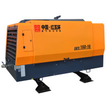 Manufacturer direct selling red five-ring medium diesel stationary screw air compressor CG160-16