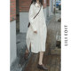 LILI Over the Knee Long Loose Long Sleeve Pure Color Shirt Dress Female Lapel Collar Sen Female Wild 2021 New Shirt