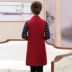 Áo vest nữ mùa xuân và mùa thu 2018 mới cho phụ nữ trung niên 40-50-60 tuổi áo vest dài