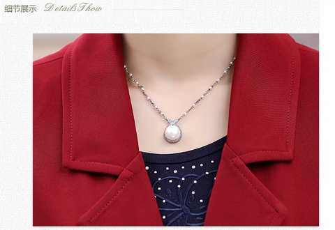 Áo vest nữ mùa xuân và mùa thu 2018 mới cho phụ nữ trung niên 40-50-60 tuổi áo vest dài mẫu đầm nhung tuổi trung niên