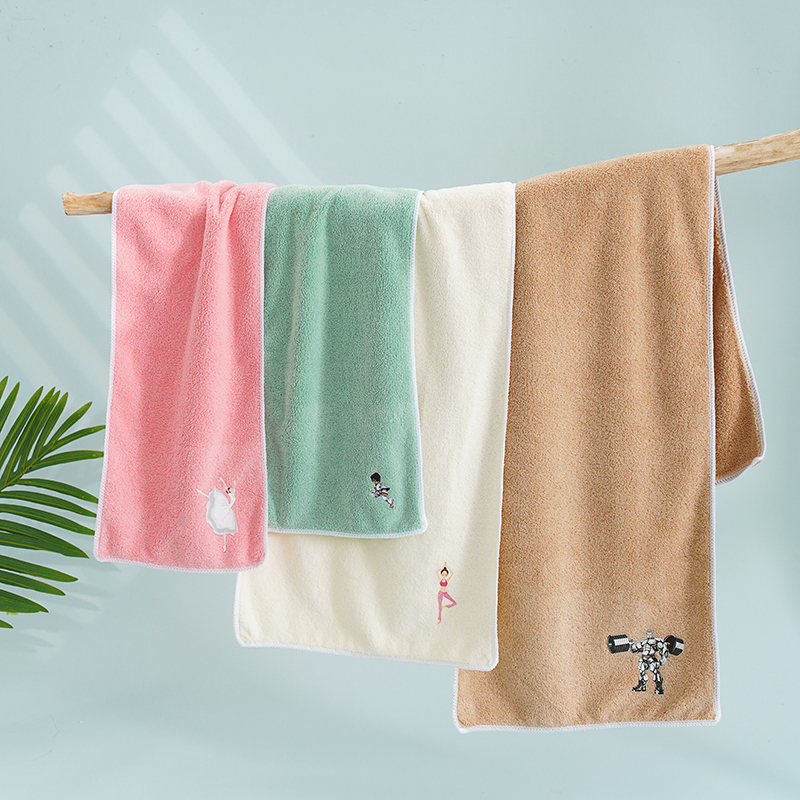 Sports Towel Adult Child Suction sweat towels lengthened gym Running yoga Swimming wipe Sweating thickened soft absorbent-Taobao