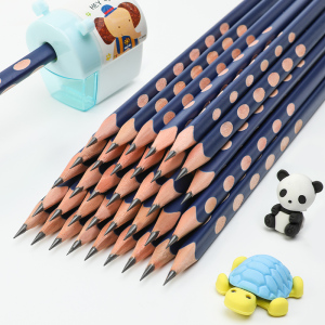 2B铅笔洞洞铅笔30支+削笔机+橡皮