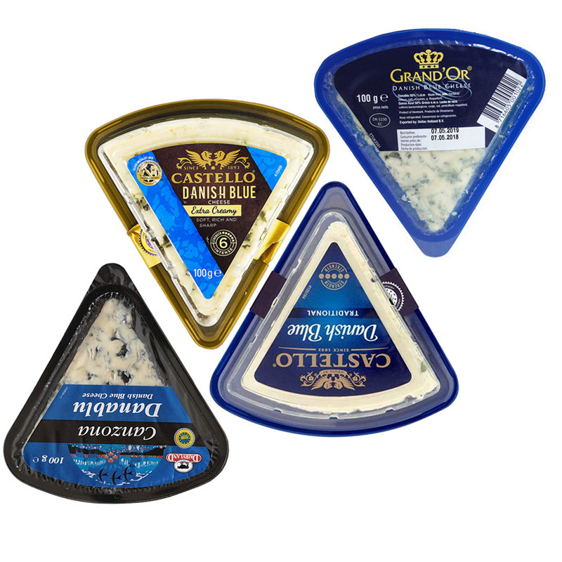 Blue Wave Cheese 100g Danish blue print cheese greens Danish Blue Cheese triangular smelly cheese