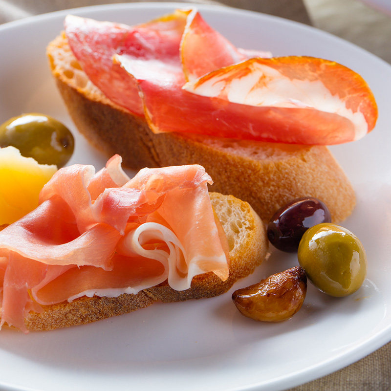 Iberian black pig ham Western ready-to-eat Spanish Serrano Italian Parma French ham slices