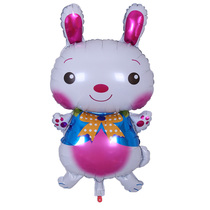 New Happy Rabbit aluminum film Balloon Birthday party arrangement children cartoon birthday decoration supplies