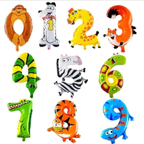 Birthday decoration Children super cute cartoon shape aluminum film balloon cartoon animal digital balloon decoration