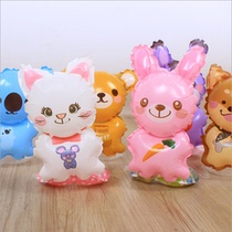 Childrens Day new cartoon wrist aluminum film balloon bear kitten puppy shape child toy balloon gift