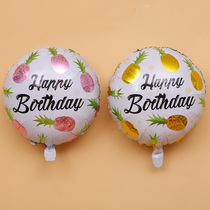 Fruit balloon aluminum film cartoon pineapple strawberry 18 inch party decoration Baby birthday decoration Children balloon decoration