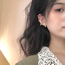 Advanced sense of the butterfly ear clip set French temperament Super fairy niche ear clip without ear hole earrings female