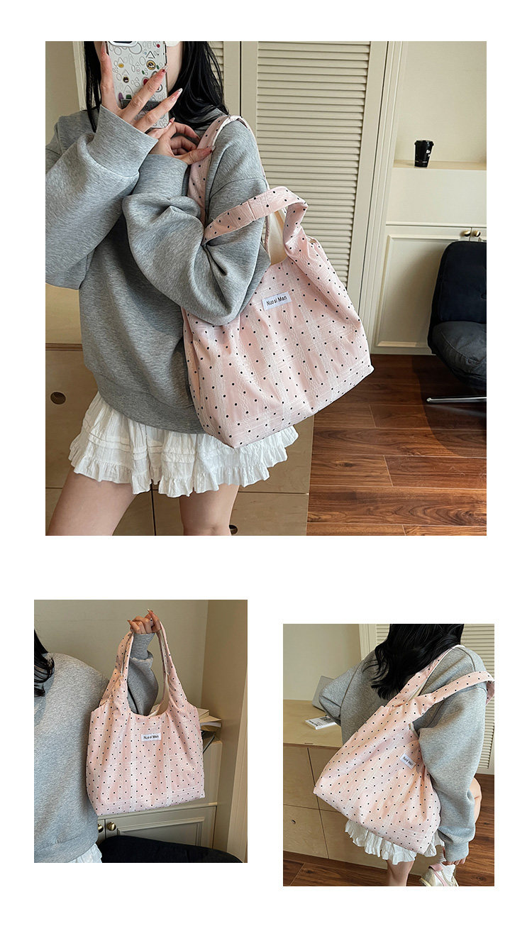 Borsa tote in tela da donna, borsa a secchiello a tracolla_voghion.com