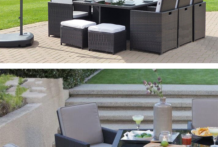 Bàn ghế ban công Wicker ghế cà phê bộ năm bàn ngoài trời mây bàn ghế ngoài trời đồ nội thất giải trí patio - Bàn ghế ngoài trời / sân bàn ghế ban công nhỏ