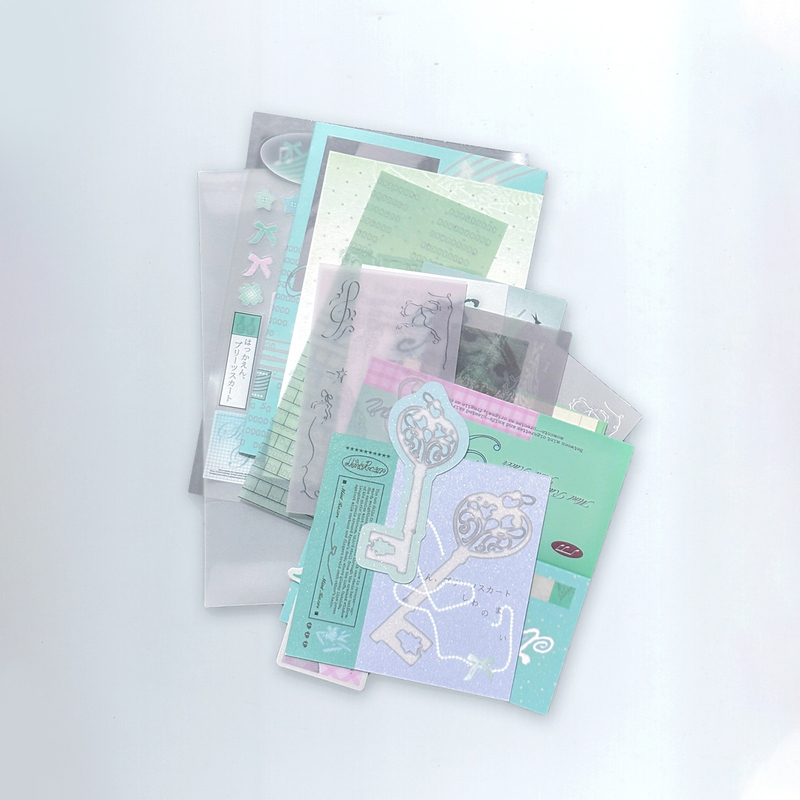 Cocotooth | <Pleated Skirt>Set Mixed Material Materials, Sulfuric Acid Paper, Special Paper, Irregular-Shaped Cards Cocotooth | <Pleated Skirt>Set Mixed Material Materials, Sulfuric Acid Paper, Special Paper, Irregular-Shaped Cards