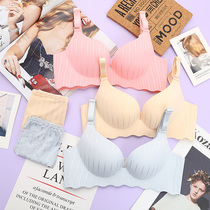 Underwear suit womens bras gathered without steel ring thin sexy seamless student high school girl receiving breast bra