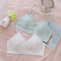 Underwear Women gather small breast-free lace girls French style No steel ring comfort Summer ultra-thin with large chest and small breasts