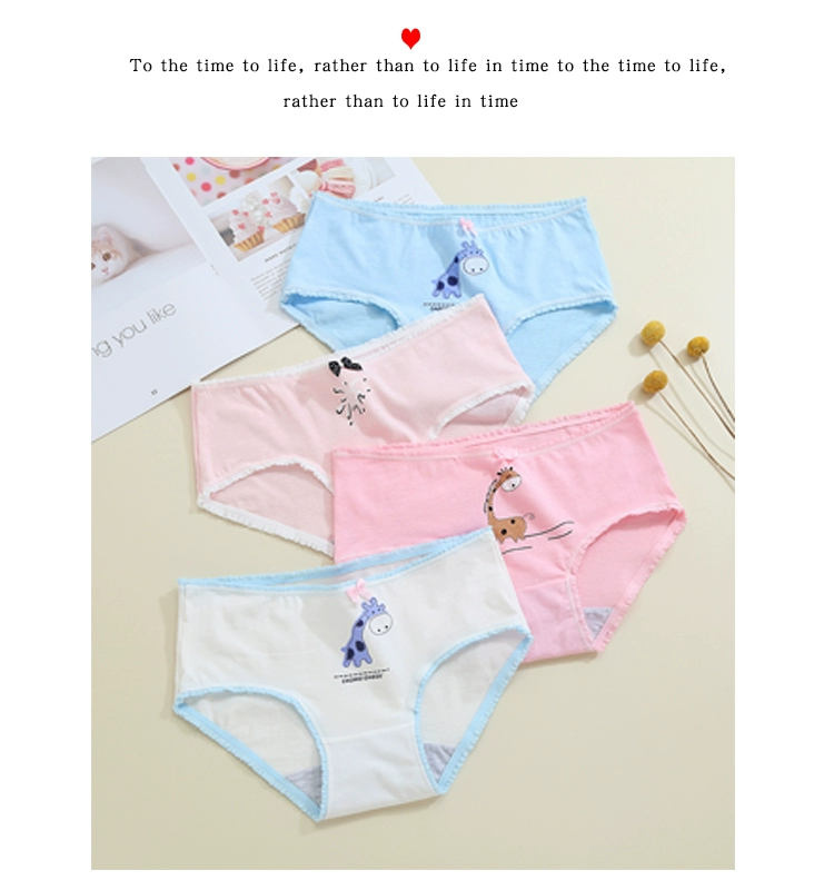 100% cotton đồ lót cô gái đàn hồi thoải mái giữa eo cotton gợi cảm màu rắn kháng khuẩn Nhật Bản hộp quà tặng - Bộ quà tặng