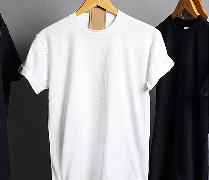 Vintage Nhật Bản dày dày Cotton tinh khiết màu ngắn tay áo thun áo sơ mi trắng nam và nữ Từ bi vòng cổ thủy triều áo thun polo