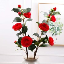 Highly realistic simulation flower long branch tea flower rose home Decorative Living Room Landing Silk Flowers Fake Flowers Wedding wedding decorations