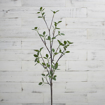 Single-branch simulation branch small banyan tree leaves plant decoration floor living room with green planting flower arrangement promotion