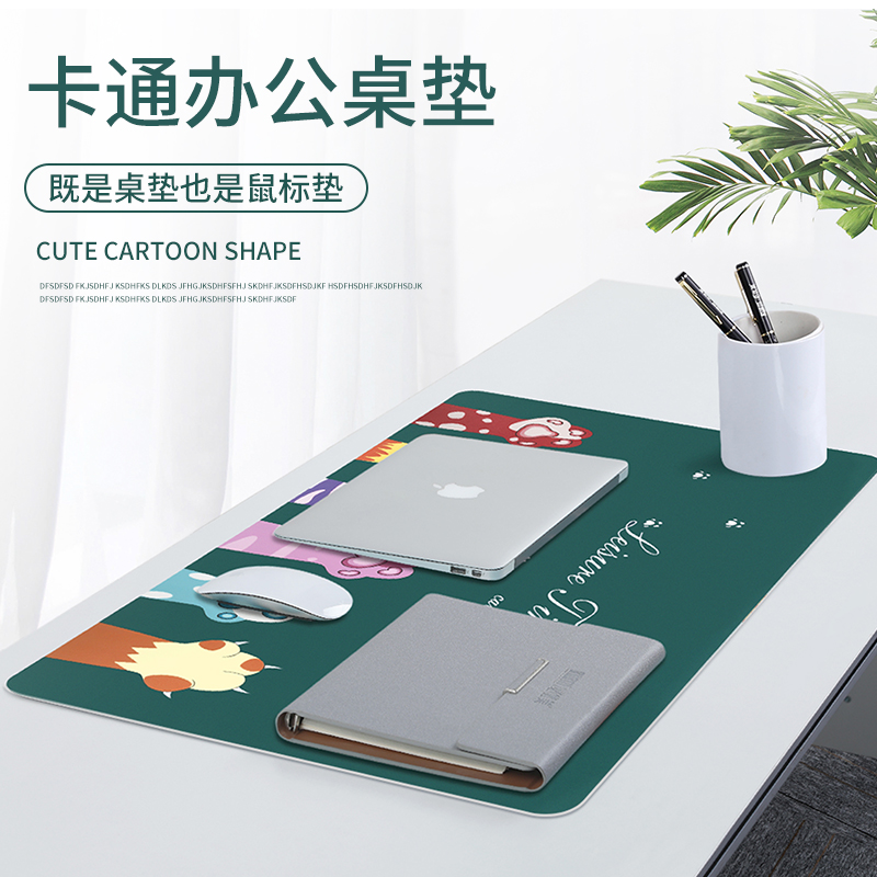 BUBM desk pad Super college desk writing pad Waterproof desktop computer mouse pad Personality creative cute dormitory bedroom desk pad tasteless TPU cartoon girl mouse pad custom