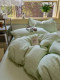 2026 New Style Yarn-Dyed Jacquard Knitted Cotton Four-Piece Bedding Set, Solid Color Washed Cotton Student Dormitory Three-Piece Set