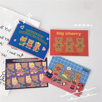 South Korea Ins Cute Soft Cute Little Bear Blessings Greeting Cards Cartoon Postcards Can Be Written Holiday Thanks To Wall Decoration