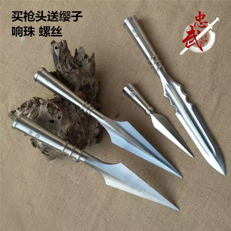 Red tassel gun overlord gun stainless steel gun head Liuhe gun martial arts equipment Zilong grab Lin Chong gun martial arts without blade