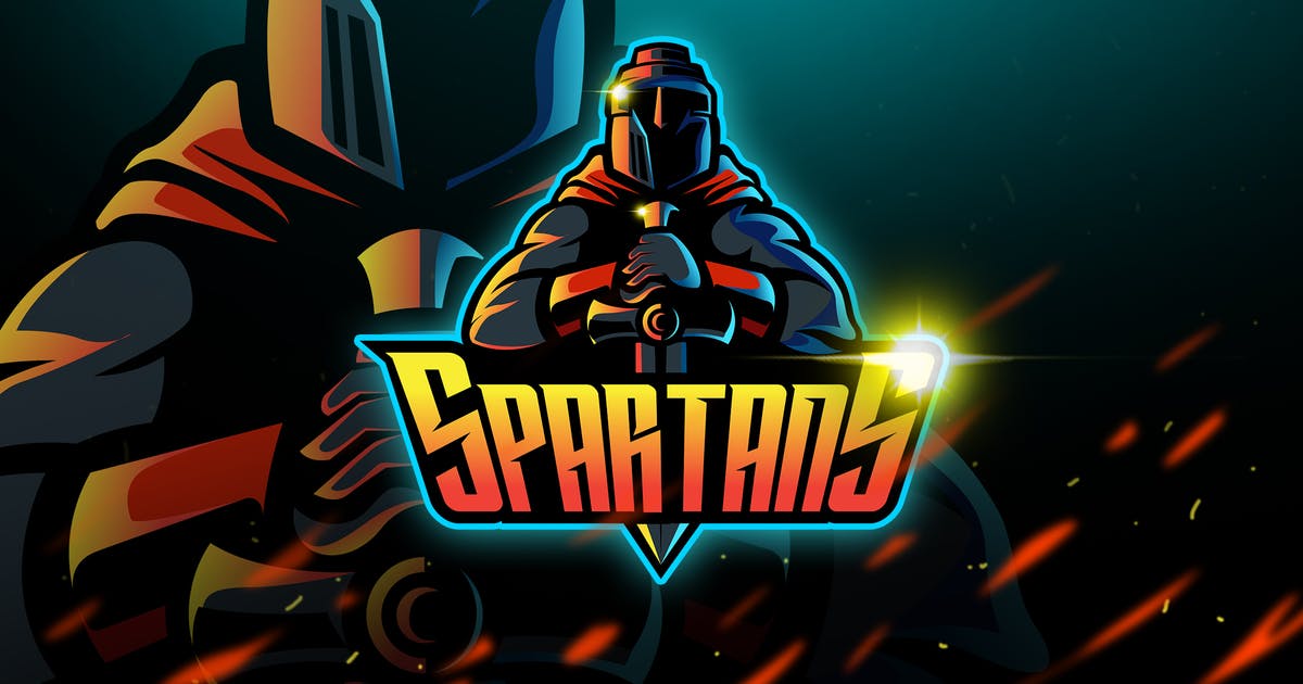 斯巴达战士电子竞技Logo&队徽设计模板 Spartans – Mascot & Logo Esport