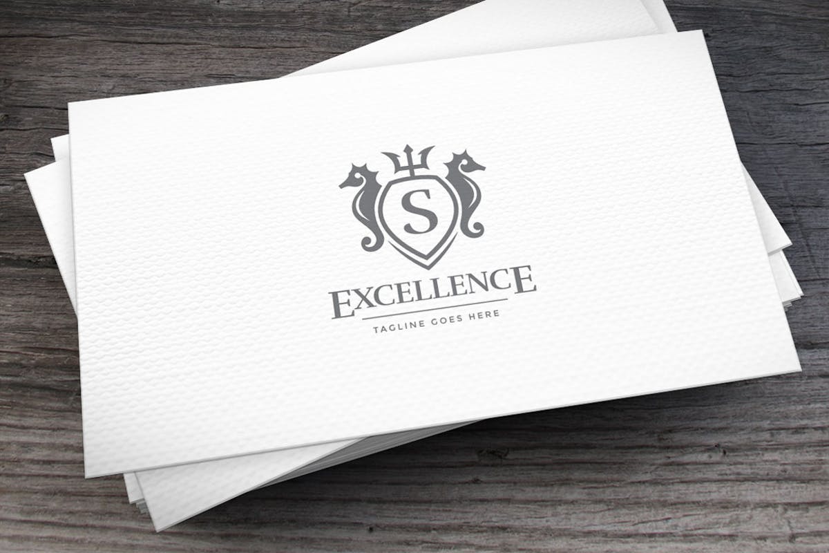 盾牌创意图形Logo设计模板 Excellence Shield Logo Template