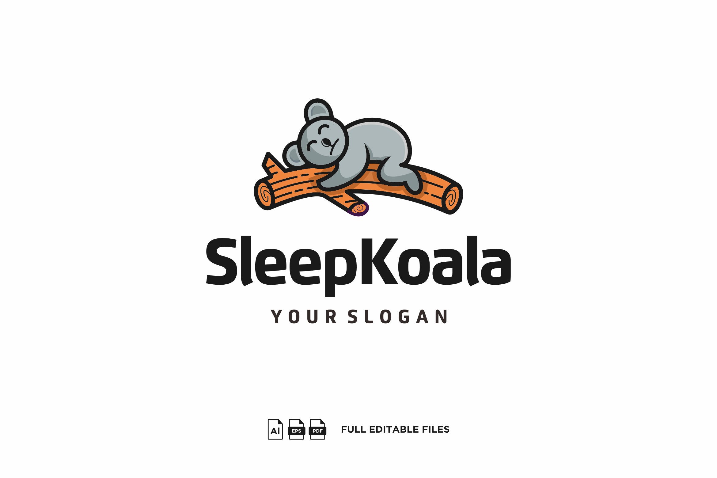 考拉卡通动物形象Logo标志设计模板v6 Koala Logo vol 6.0