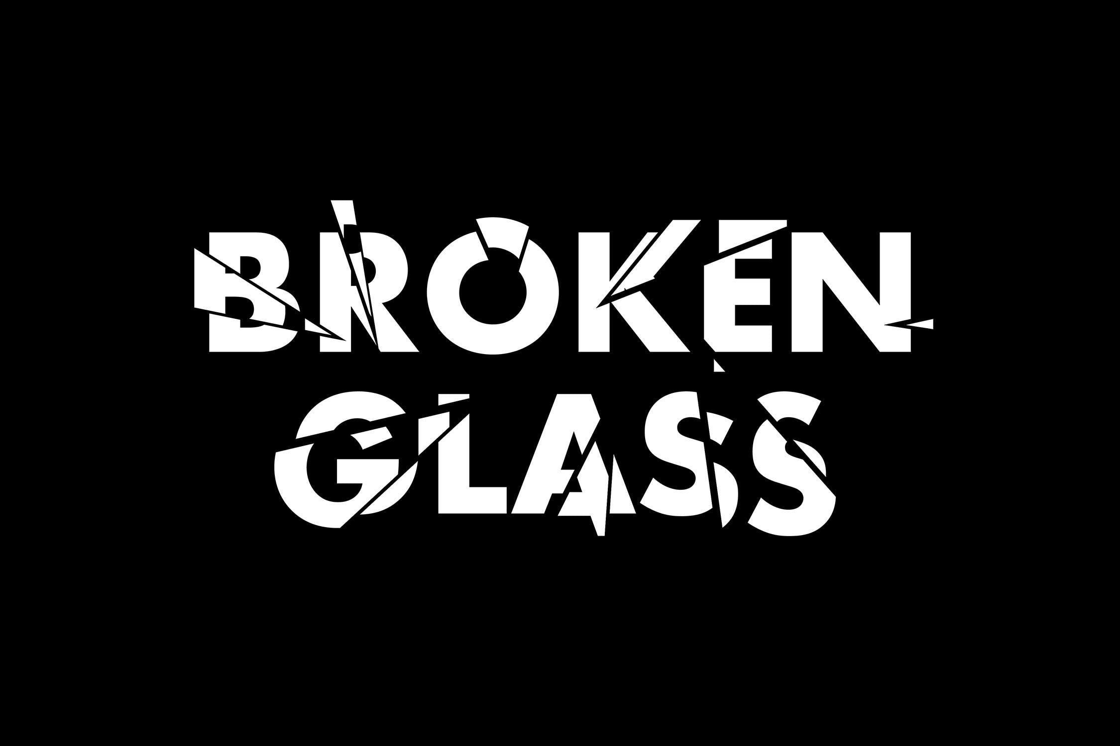 碎玻璃照片效果PSD模板 Broken Glass Photoshop Effect