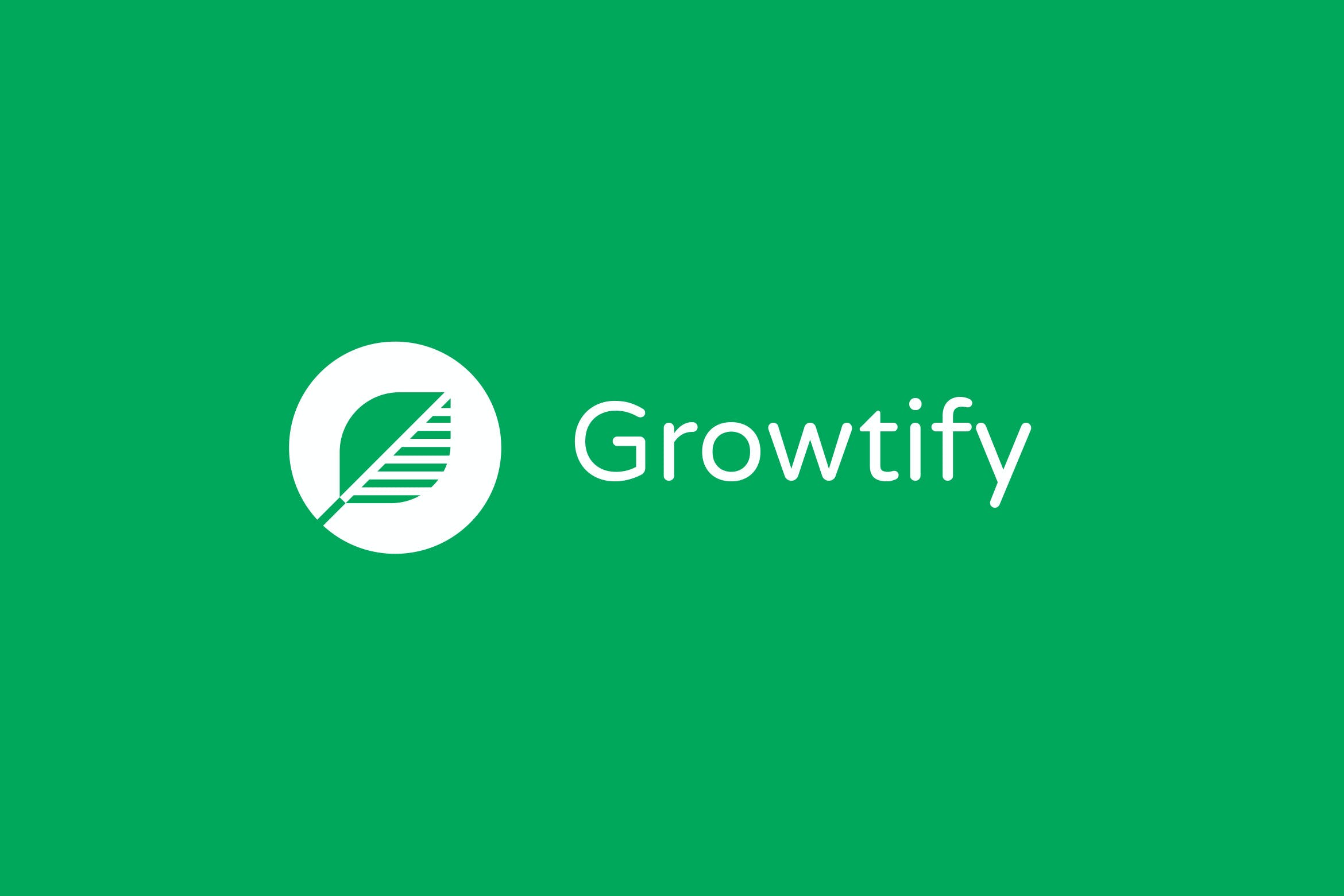 绿色树叶几何图形Logo设计模板 Growtify Logo