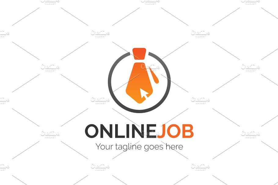 线上职场招聘网站Logo模板 Online Job Logo