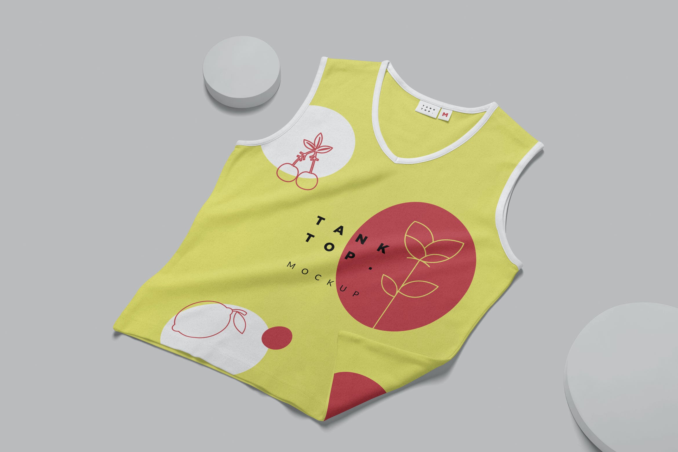 V领背心服装设计样机 V Neck Tank Top Mockups