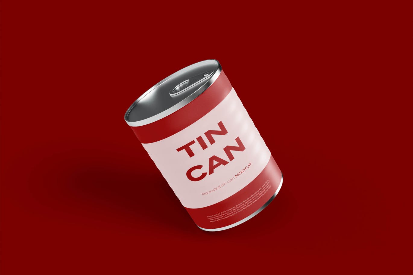 圆形锡罐包装设计样机素材 Rounded Tin Can Mockup