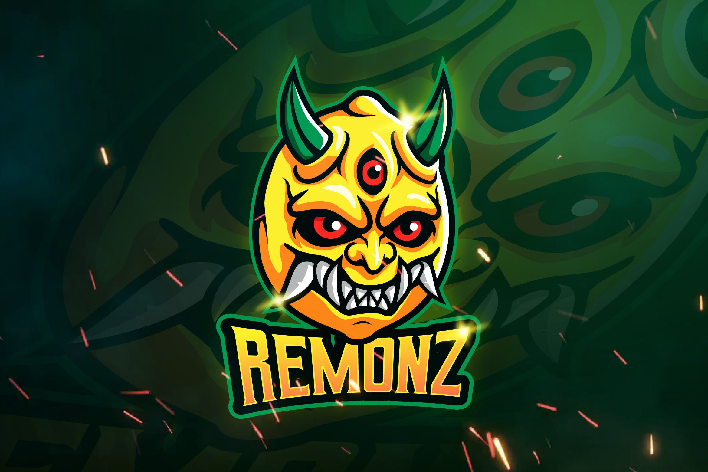 三眼怪电子竞技战队队徽Logo模板 REMONZ – Mascot & Esports Logo