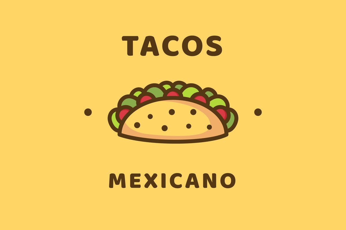 墨西哥玉米饼品牌Logo徽标模板 Tacos Logo Template