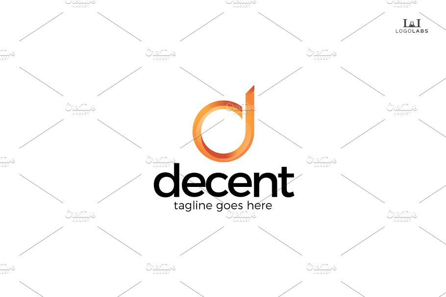 简单、光滑、奢华的字母D Logo Decent – Letter D Logo