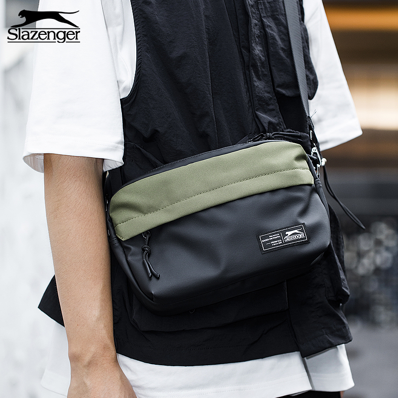 slazenger wave function light small skew satchel bag Men's mobile phone bag Leisure Overalls Postbag Boys bag-Taobao
