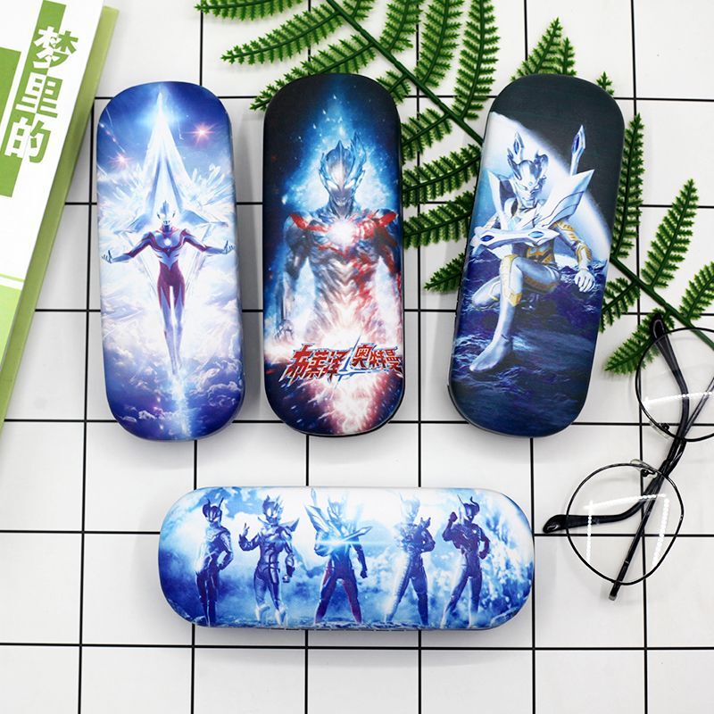 Ultraman Children's Myopia Glasses Case Student Cartoon Tiga Seven Ace Cerro Cool Anti-Fall Storage Box
