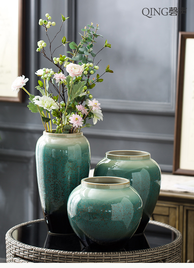 Vase furnishing articles I and contracted style ceramic table sitting room home decoration flower arranging dried flower flower porcelain decoration