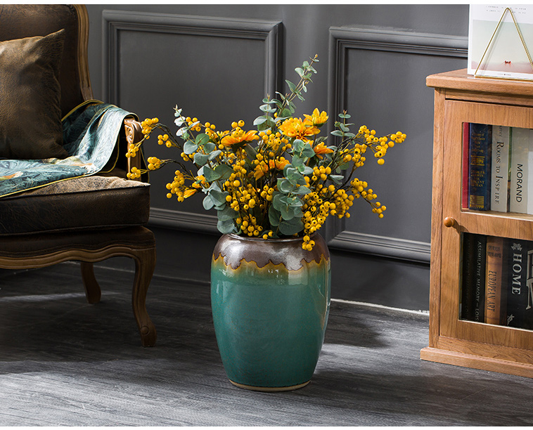Ceramic vases, flower arrangement sitting room place I and contracted to restore ancient ways the dried ou landing big flowerpot jingdezhen porcelain