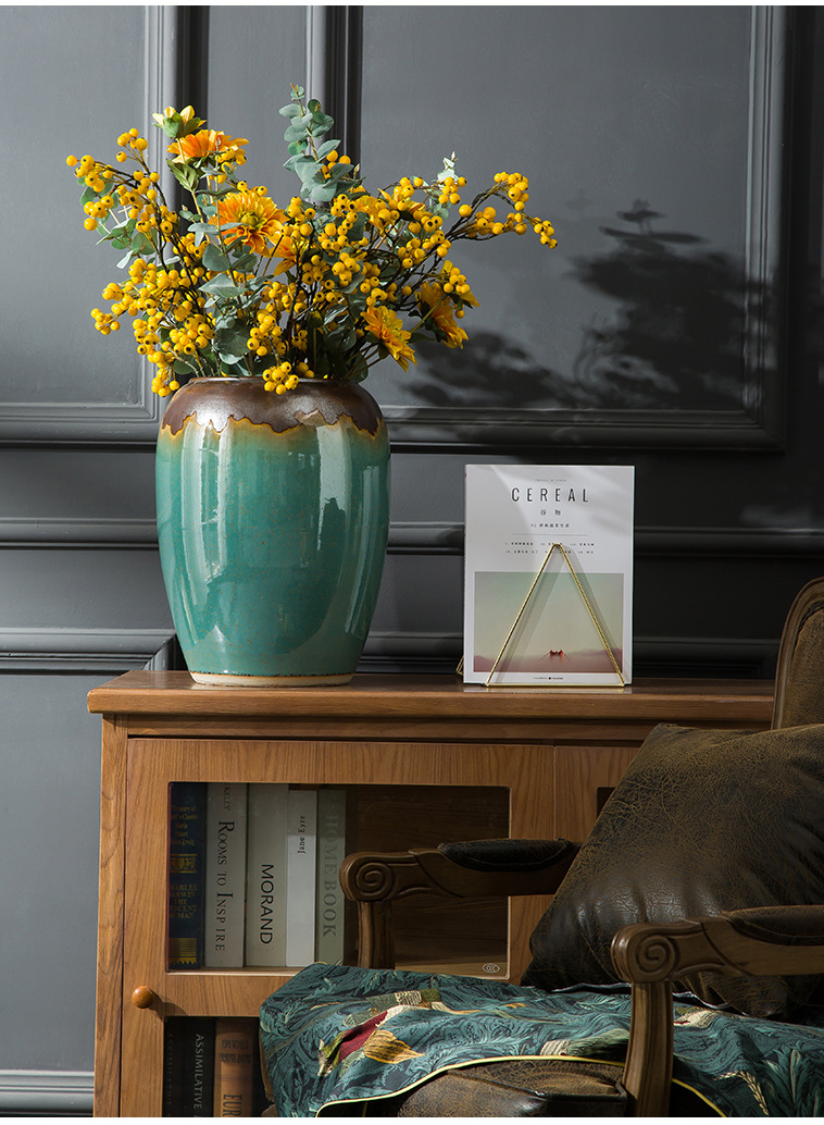 Ceramic vases, flower arrangement sitting room place I and contracted to restore ancient ways the dried ou landing big flowerpot jingdezhen porcelain